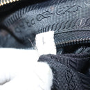 PRADA Chain Hand Bag Nylon Black Gold Auth SW1053-23