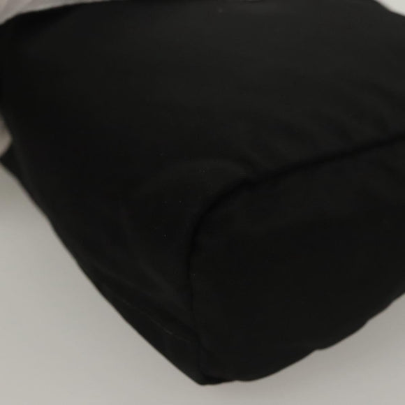 PRADA Pouch Nylon Black Silver Auth SW1056