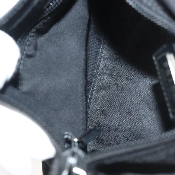 PRADA Pouch Nylon Black Silver Auth SW1056