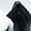 PRADA Pouch Nylon Black Silver Auth SW1056-19