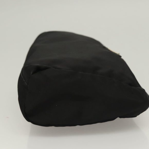 PRADA Pouch Nylon Black Silver Auth SW1056