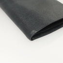 CHANEL COCO Mark Long Wallet Caviar Skin Navy Gold CC Auth SW1065-16