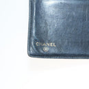 CHANEL COCO Mark Long Wallet Caviar Skin Navy Gold CC Auth SW1065-9