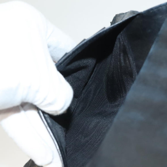 CHANEL COCO Mark Long Wallet Caviar Skin Navy Gold CC Auth SW1065