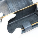 CHANEL COCO Mark Long Wallet Caviar Skin Navy Gold CC Auth SW1065-12