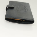 CHANEL COCO Mark Long Wallet Caviar Skin Navy Gold CC Auth SW1065-4