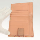 CHANEL COCO Mark Wallet Canvas Pink Gold CC Auth SW1068-12