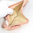 CHANEL COCO Mark Wallet Canvas Pink Gold CC Auth SW1068-15