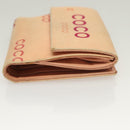 CHANEL COCO Mark Wallet Canvas Pink Gold CC Auth SW1068-4