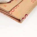 CHANEL COCO Mark Wallet Canvas Pink Gold CC Auth SW1068-8