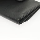 CHANEL COCO Mark Wallet Caviar Skin Black CC Auth SW1075-17