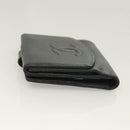 CHANEL COCO Mark Wallet Caviar Skin Black CC Auth SW1075-4