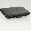 CHANEL COCO Mark Wallet Caviar Skin Black CC Auth SW1075-5