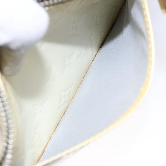 LOUIS VUITTON Monogram Vernis Minna Street Shoulder Bag Perle M91509 Auth sw1083