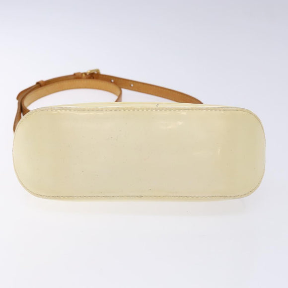 LOUIS VUITTON Monogram Vernis Minna Street Shoulder Bag Perle M91509 Auth sw1083