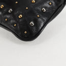 Miu Miu Shoulder Bag Leather Black Gold Auth sw1084V-15