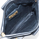 Miu Miu Shoulder Bag Leather Black Gold Auth sw1084V-10