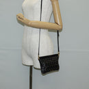 Miu Miu Shoulder Bag Leather Black Gold Auth sw1084V-24