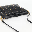 Miu Miu Shoulder Bag Leather Black Gold Auth sw1084V-6