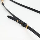 Miu Miu Shoulder Bag Leather Black Gold Auth sw1084V-8