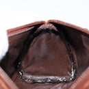 FENDI Hand Bag Leather 2way Brown Gold Auth sw1085-20