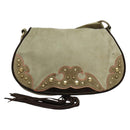 Miu Miu Shoulder Bag Suede Gray Gold Auth sw1086-12