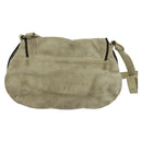 Miu Miu Shoulder Bag Suede Gray Gold Auth sw1086-16