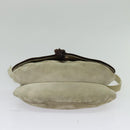 Miu Miu Shoulder Bag Suede Gray Gold Auth sw1086-22