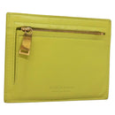 BOTTEGA VENETA INTRECCIATO Card Case Leather Green Gold Auth sw1087-1