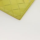 BOTTEGA VENETA INTRECCIATO Card Case Leather Green Gold Auth sw1087-15