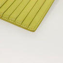 BOTTEGA VENETA INTRECCIATO Card Case Leather Green Gold Auth sw1087-16