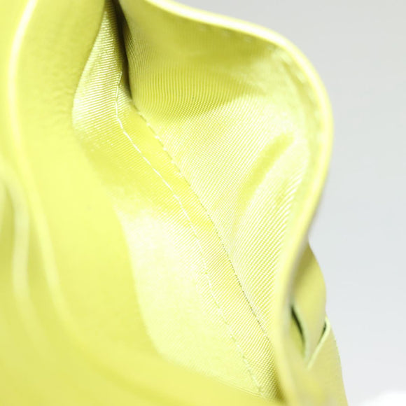 BOTTEGA VENETA INTRECCIATO Card Case Leather Green Gold Auth sw1087