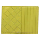 BOTTEGA VENETA INTRECCIATO Card Case Leather Green Gold Auth sw1087-2