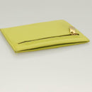 BOTTEGA VENETA INTRECCIATO Card Case Leather Green Gold Auth sw1087-6