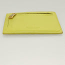 BOTTEGA VENETA INTRECCIATO Card Case Leather Green Gold Auth sw1087-7