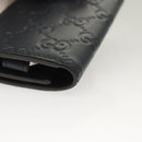 GUCCI GG Canvas Guccissima Key Case Leather Black Silver 473924 Auth sw1089-16