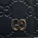 GUCCI GG Canvas Guccissima Key Case Leather Black Silver 473924 Auth sw1089-17