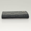 GUCCI GG Canvas Guccissima Key Case Leather Black Silver 473924 Auth sw1089-4