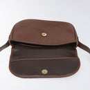 Christian Dior Shoulder Bag Leather Brown Gold Auth sw109-10