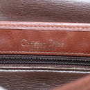 Christian Dior Shoulder Bag Leather Brown Gold Auth sw109-18