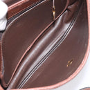 Christian Dior Shoulder Bag Leather Brown Gold Auth sw109-17