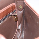 Christian Dior Shoulder Bag Leather Brown Gold Auth sw109-19