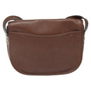 Christian Dior Shoulder Bag Leather Brown Gold Auth sw109-2
