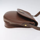 Christian Dior Shoulder Bag Leather Brown Gold Auth sw109-4