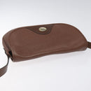 Christian Dior Shoulder Bag Leather Brown Gold Auth sw109-6