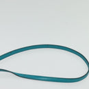 Miu Miu Shoulder Bag Leather Turquoise Blue Gold Auth sw1090-8