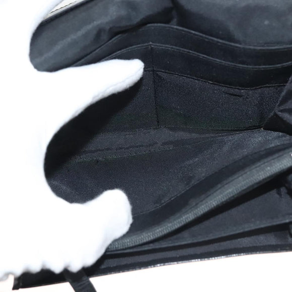 GIVENCHY Wallet Beads Black Silver Auth sw1091