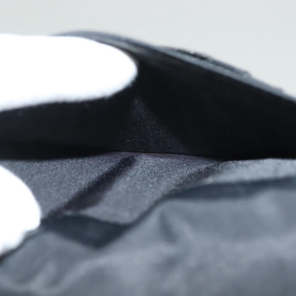 GIVENCHY Wallet Beads Black Silver Auth sw1091