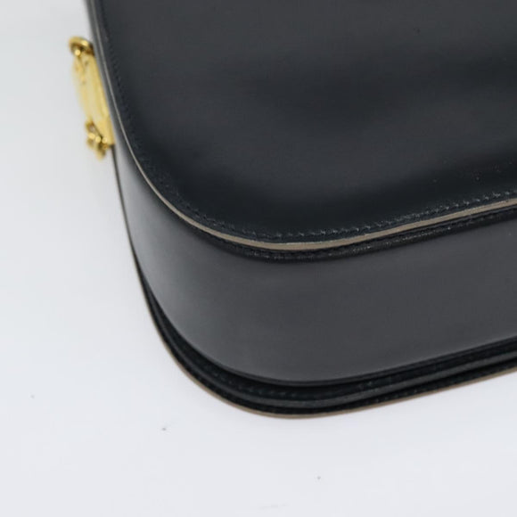 BALLY Shoulder Bag Leather Black Gold Auth sw1097