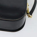 BALLY Shoulder Bag Leather Black Gold Auth sw1097-18